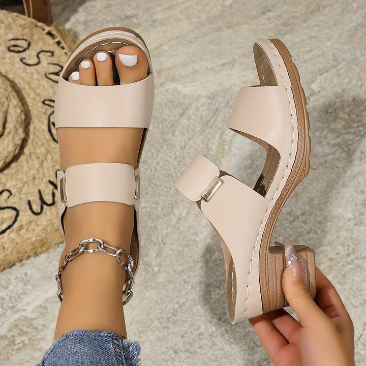 Annette™ | Comfort Block Heel Slide Sandals