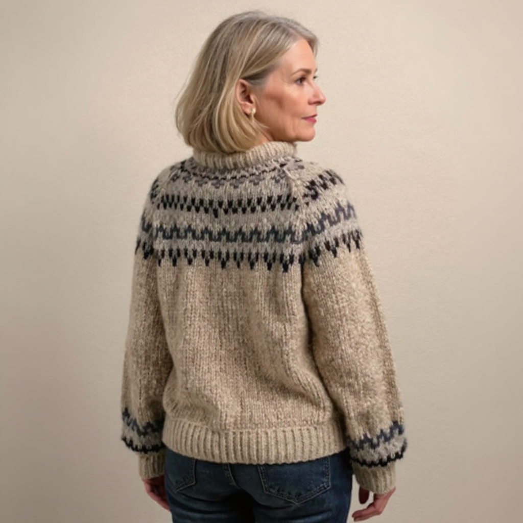 Ashley | Retro Icelandic Knit Sweater