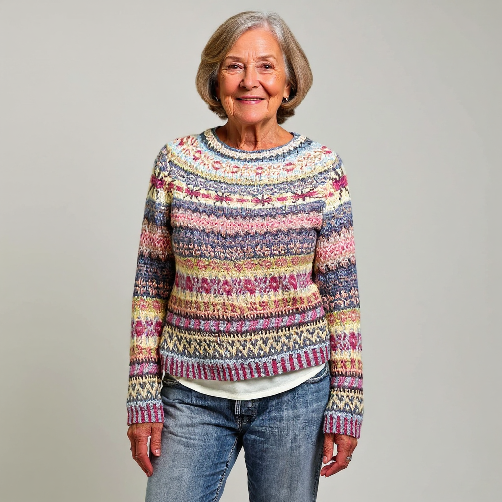 Zoey | Retro Icelandic Knit Sweater