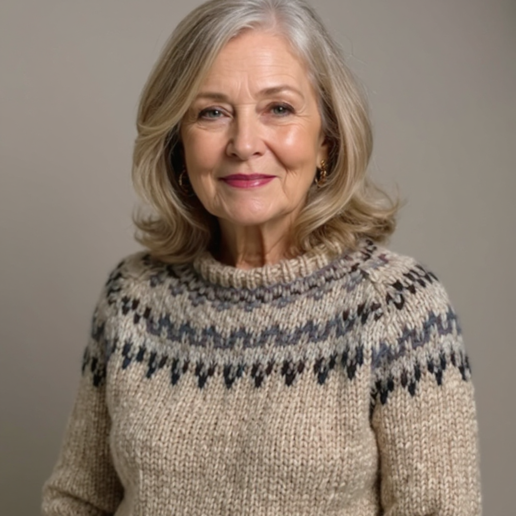 Ashley | Retro Icelandic Knit Sweater