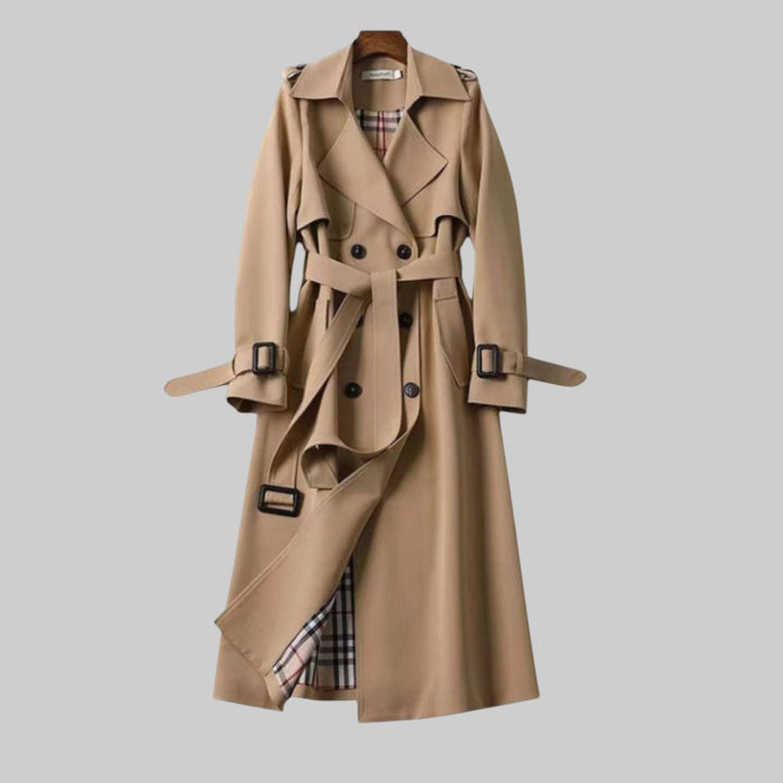Marilyn™ | Elegant Longline Belted Trench Coat