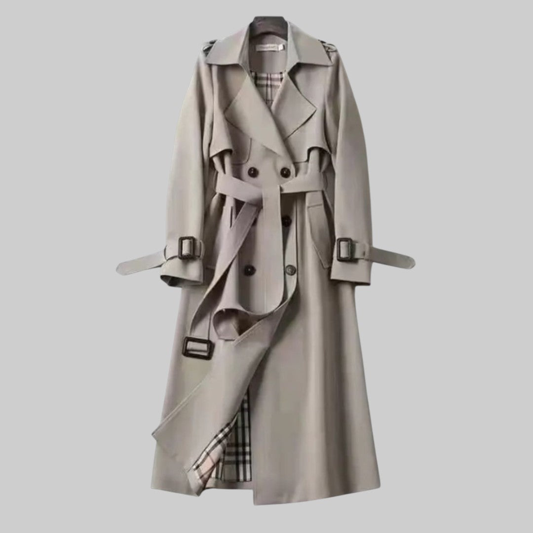 Marilyn™ | Elegant Longline Belted Trench Coat