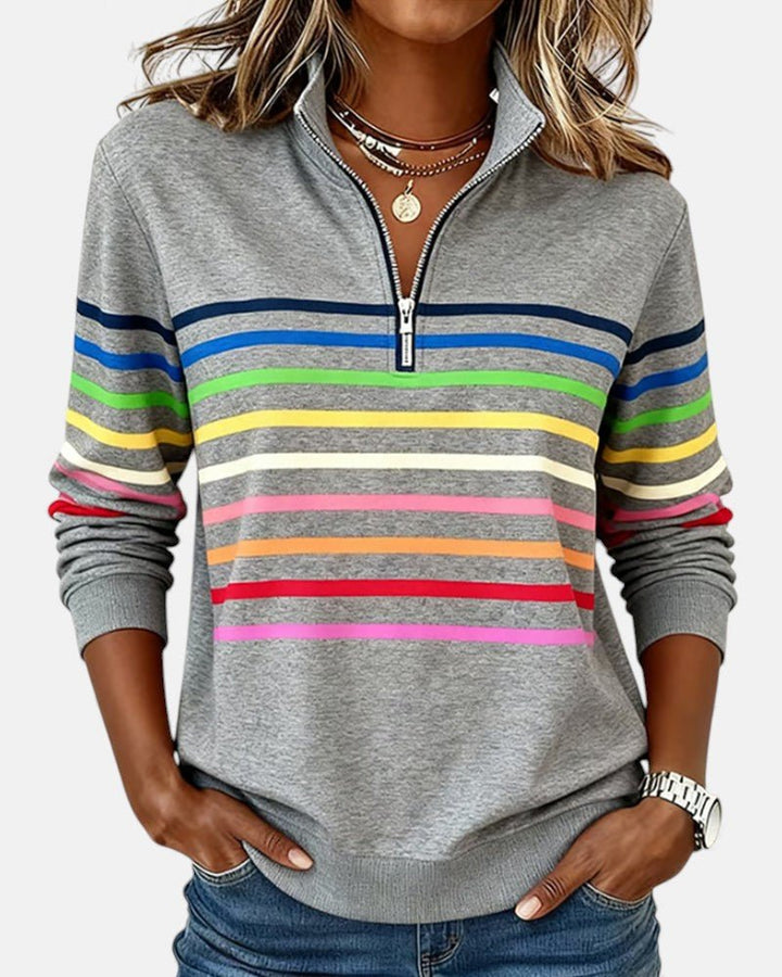 Madison | Striped Quarter-Zip Pullover