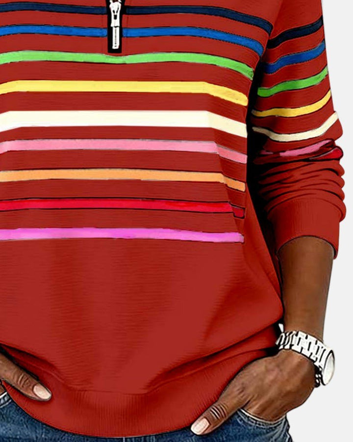 Madison | Striped Quarter-Zip Pullover