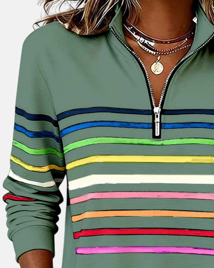 Madison | Striped Quarter-Zip Pullover