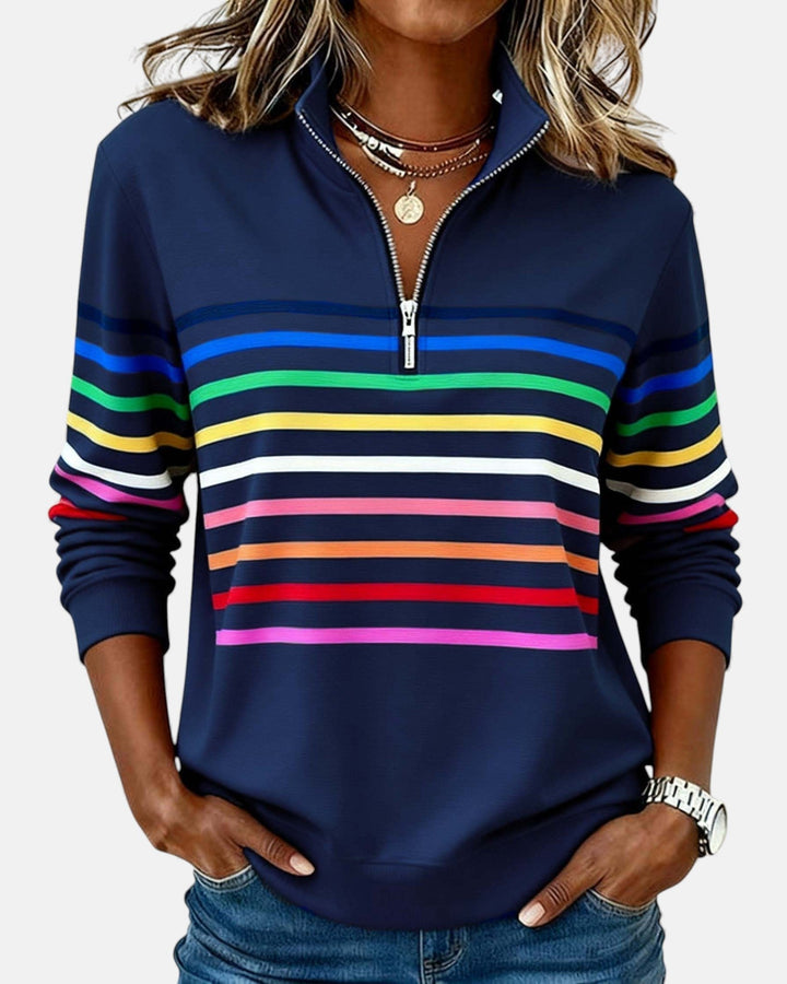 Madison | Striped Quarter-Zip Pullover