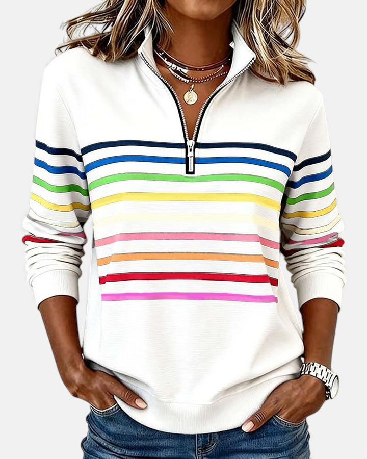 Madison | Striped Quarter-Zip Pullover