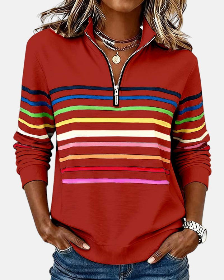 Madison | Striped Quarter-Zip Pullover