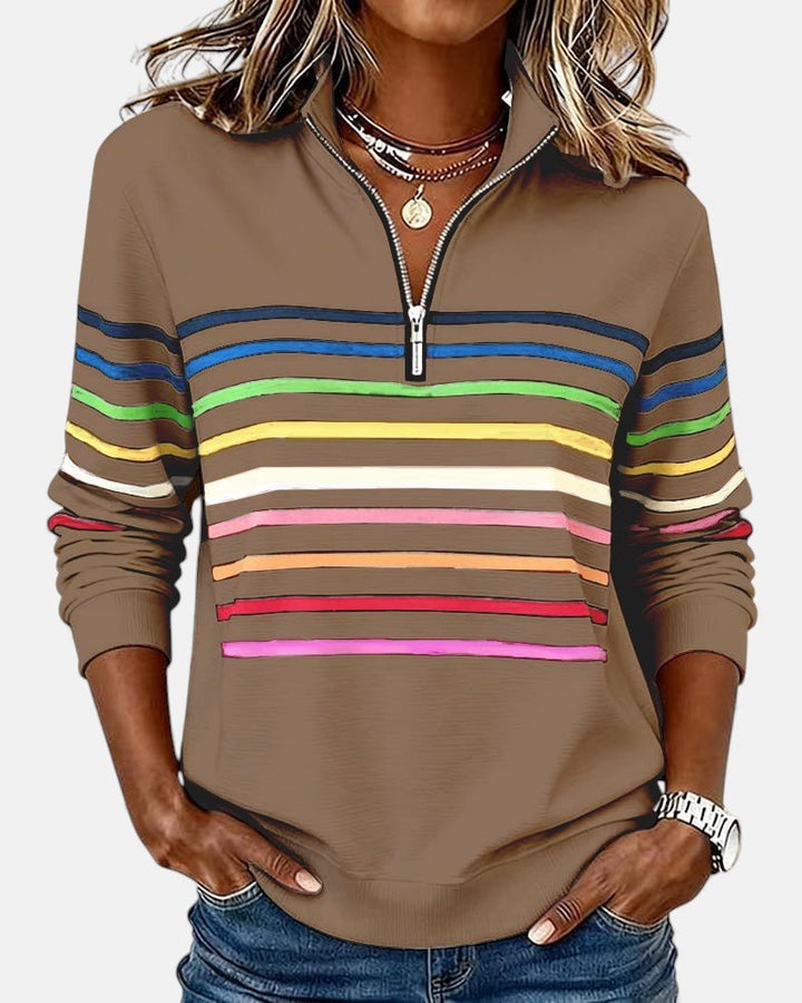 Madison | Striped Quarter-Zip Pullover
