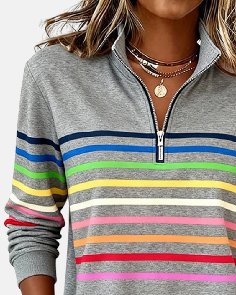 Madison | Striped Quarter-Zip Pullover